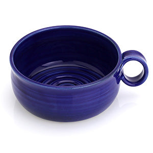 Whispers From The Woods Shaving Bowl - Handmade Cobalt Blue with handle