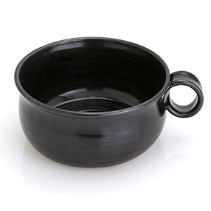 Whispers From The Woods Shaving Bowl - Handmade Black with Handle