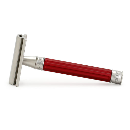 Edwin Jagger 3ONE6 Stainless Steel DE Safety Razor - Red