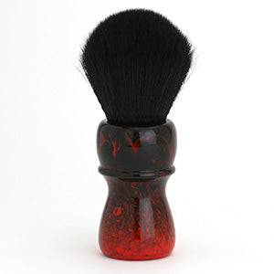 Whispers From The Woods Shaving Brush - Handcrafted Black Pearl Red Swirl
